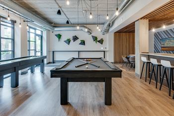 Pub-style lounge and game room